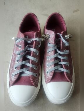 Converse Women's Metallic Rose Low-Top Sneakers with Silver Laces
